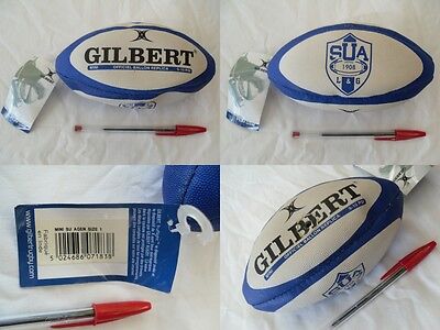 1 Mini ballon de rugby SUA AGEN jeu de plage Gilbert LOT ET GARONNE 47