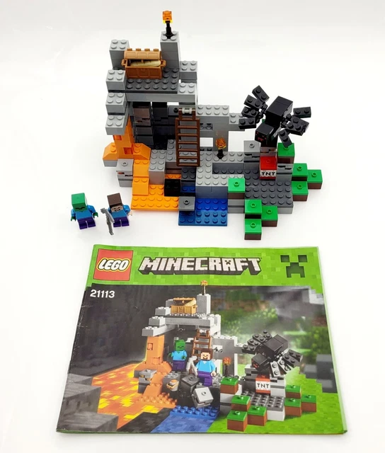 LEGO 21113 MINECRAFT La Cueva Completo con Minifiguras e