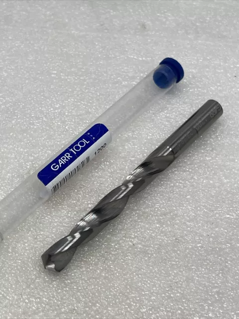 23/64” (.3594) Garr USA Solid Carbide 2 Flute Drill Bit, 1200, Uncoated, Jobber