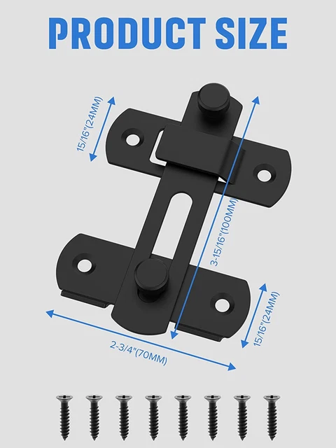 Sliding Barn Door Lock, Stainless Steel Gate Latches Flip Latch Safety Door Bolt