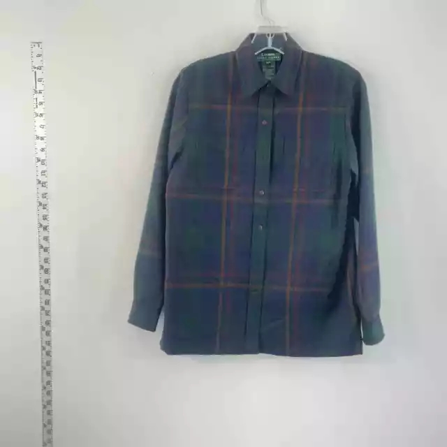 Ralph Lauren Wool Blend Plaid Multicolor Button-Up Top - Women's Petite PP