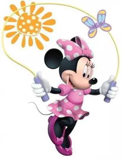 12 Inch MINNIE MOUSE BOW Decal Jump Rope Cutie Removable Wall Sticker Art Disney