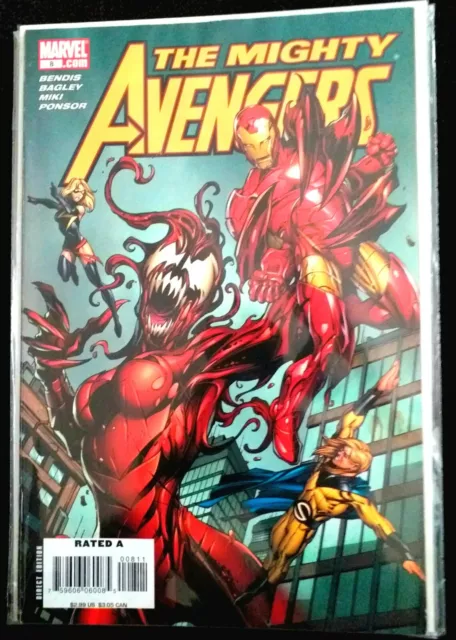 The Mighty Avengers #8 *Vs Carnage Symbiotes* [KEY] VFNM 2008 Marvel Comic
