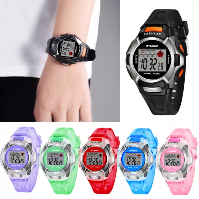 Orologi da polso Ragazzi Ragazze Bambini Bambini LED Sport Digitali Elettronici Impermeabili