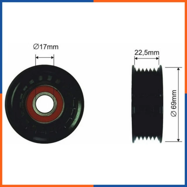 Galet tendeur de courroie d'accessoire pour MAZDA | 31272239, FI24010, 88936