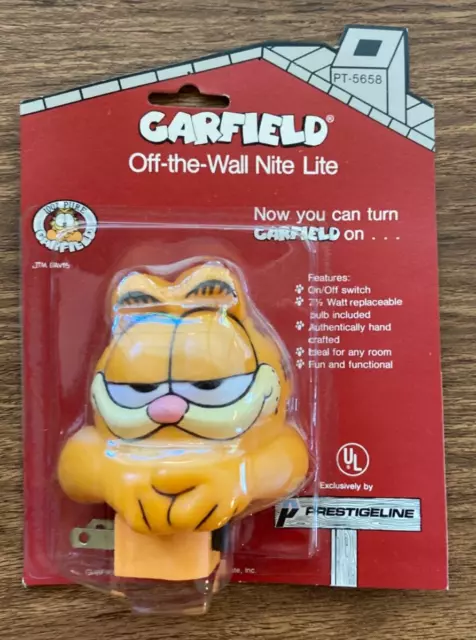 VINTAGE 1978 GARFIELD Nite Lite Night Light Working NOS Cartoon