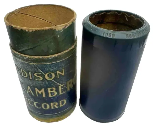 Antique Edison Blue Amberol Record Cylinder Boston Commandery March Concert Band