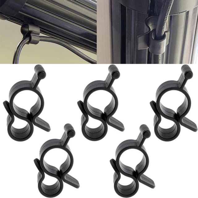 5 piezas ganchos de tienda clips clip de toldo negro camping caravana abrazadera de cuerda 5 piezas nuevo