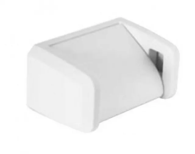 Presale Bradley Bathroom 5044 Single Toilet Roll Holder Hooded - White Plastic