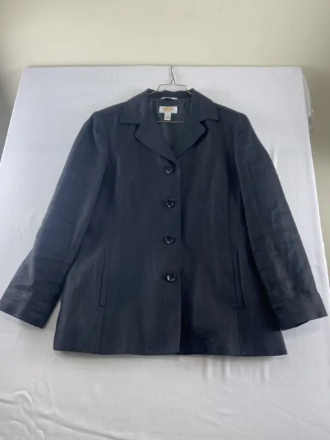 WOMENS TALBOTS PETITE Irish Linen Black Jacket Size 8 Nwt Originally  £119.00 £40.50 - PicClick UK