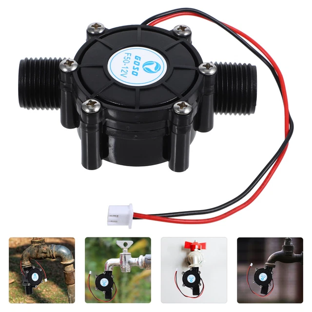 Micro Generatore Idroelettrico A Turbina F50 12V – Strumento Di Ricarica A Flusso D'Acqua Per Correnti, Giallo Trasparente - 2