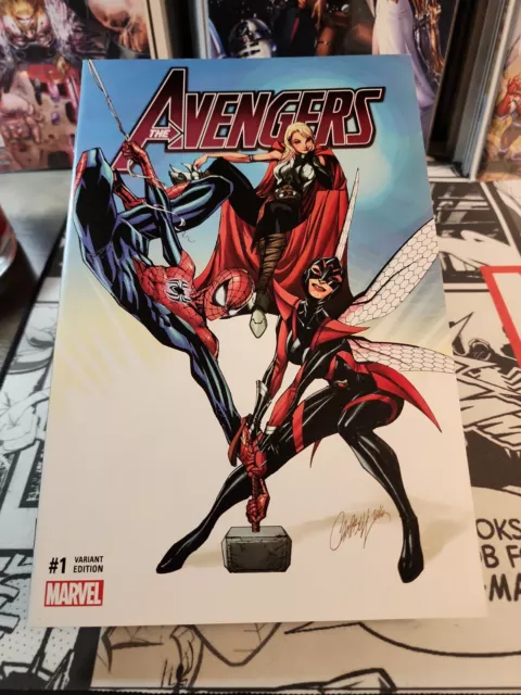 AVENGERS #1 VF-NM J. Scott Campbell RED Trade Variant Hercules Vision