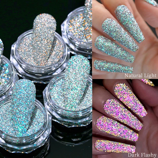 Polvo reflectante cristal pigmento holográfico polvo diama ◑