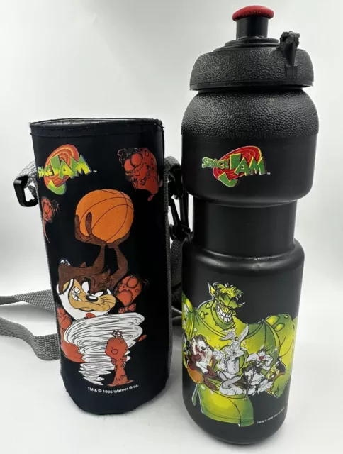 RARE 1996 Space Jam Looney Tunes WATER BOTTLE Michael Jordan Vintage Collectible