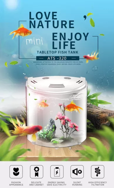 Petit aquarium aquarium aquarium aquarium aquarium éclairage DEL tropical 5 L 2