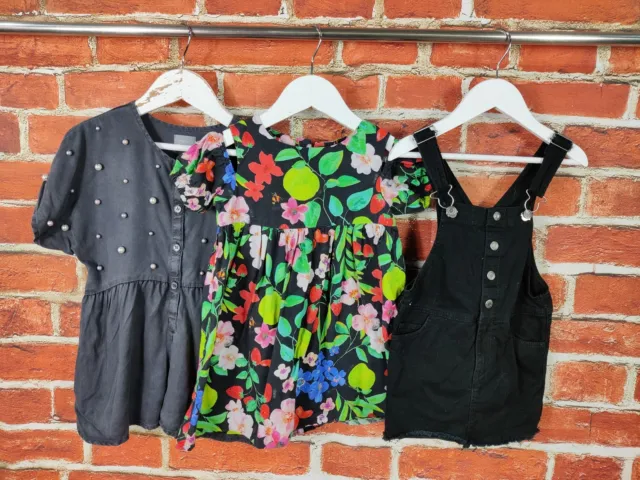 Girls Bundle Age 3-4 Years Next H&M Dress Pinafore Deinm Floral Kids Set 104Cm