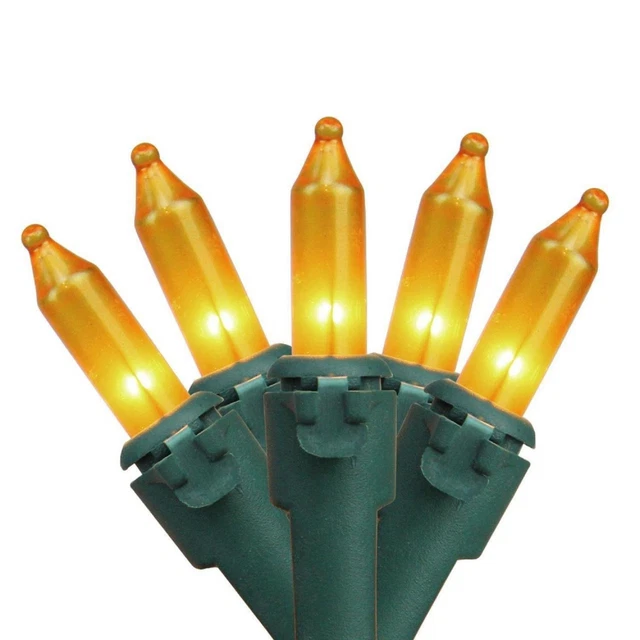 Brite Star Set of 150 Gold Chasing 8 Function Mini Christmas Lights - Green Wire