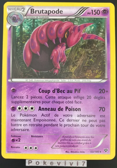 Carte Pokemon BRUTAPODE 53/146 Rare XY1 XY de Base FR