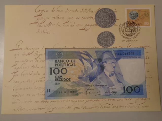 PORTUGAL 1987 - Banknote zu 100 Escudos in kassenfrisch - FIL 011662 - P. 179c