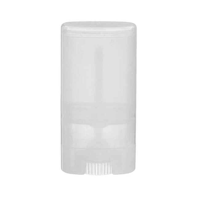 1 New & Empty Oval Lipstick Tube Clear 15SY