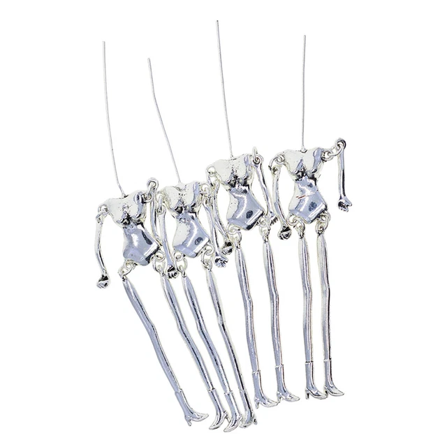 4 Stück Skeleton Charms Frauen niedlichen kleinen Mädchen Puppe Anhänger DIY