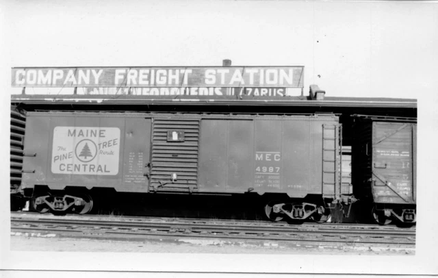 2E314 RP 1950s MAINE CENTRAL RAILROAD FREIGHT BOX CAR #4397 BETHLEHEM PA