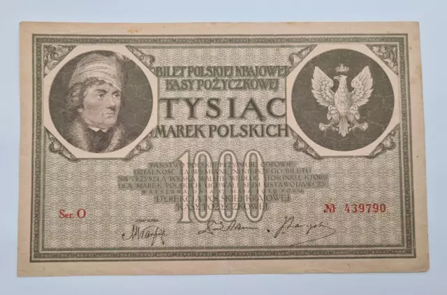 Poland 1000 Marek 1919 Banknote Pick 22