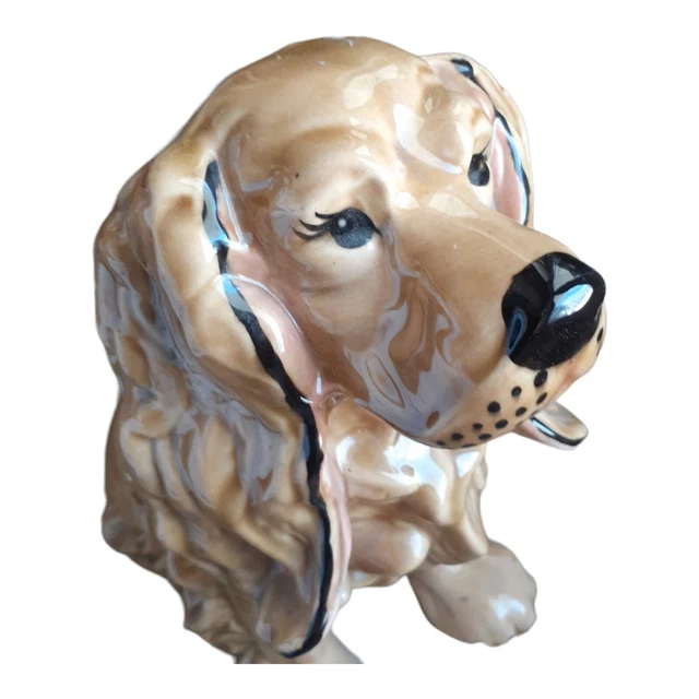 Vtg Studio Sitting Cocker Spaniel Puppy Dog Figurine Large 11" Garden Ceramic 5