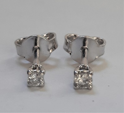 ORECCHINI MAD IN ORO BIANCO 9 KT BRILLANTI BROWN 0.80 CT NATURALI NON TRATTATI 