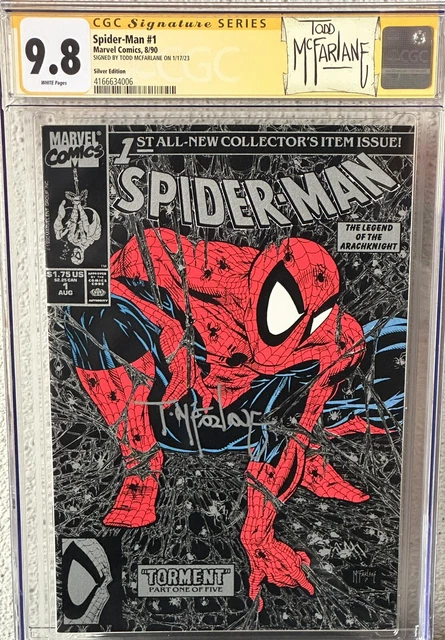 Spider-Man #1 CGC 9.8 Silver SS; Signed By Todd McFarlane; Marvel 1990; MCU KEY;
