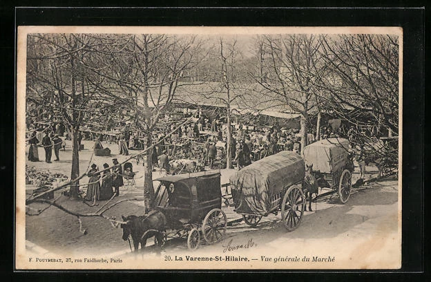 CPA La Varenne-St-Hilaire, Vue générale du Marché 1903