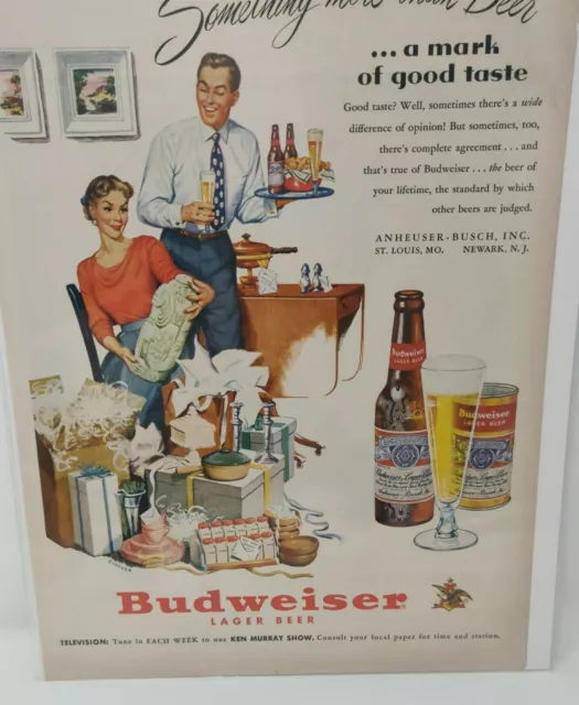 Vintage 1951 Budweiser Print Advertisement Ad
