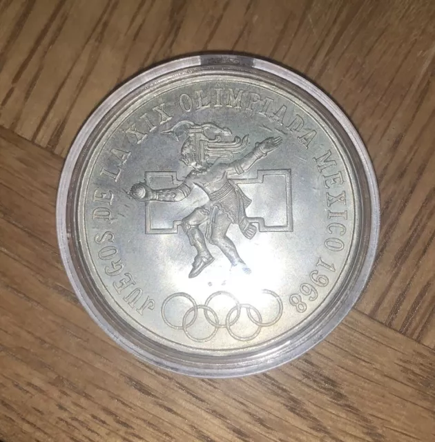 1968 Mexico 25 Pesos Coin - Silver .720 - Summer Olympic Games