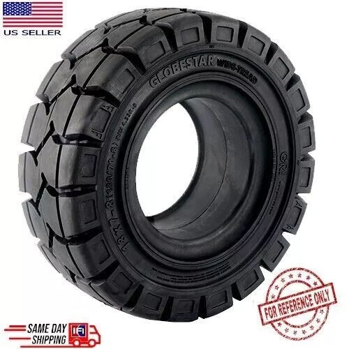 15X4½-8 Forklift Solid Pneumatic Tire Globestar Black Traction Self-Lock