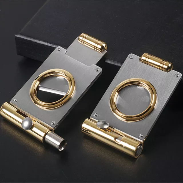 Luxury Cigars Cutter Punch Pocket Metal Cigar Cutter Sharp Blade Stainless Steel