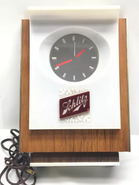 SCHLITZ BAR CLOCK FLOATING HANDS CLOCK LIGHT VINTAGE 60s (NJL022972) SCHLITZ BAR CLOCK FLOATING HANDS CLOCK LIGHT VINTAGE 60s (NJL022972)