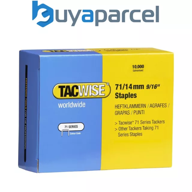 Tacwise 0371 Typ 71 Box mit 10.000 Heftklammern 14 mm 71 Serie