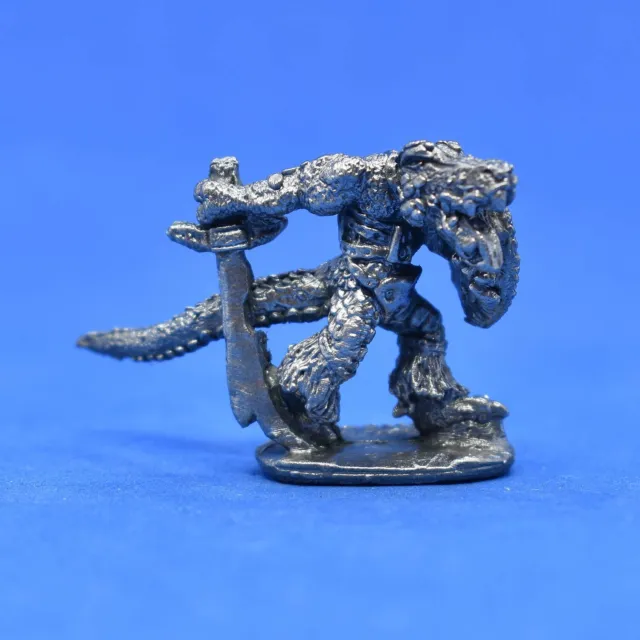 WARHAMMER CITADEL OOP 80s C19 LIZARDMEN LIZARD MAN SWORD SHIELD PRE SLOTTA METAL