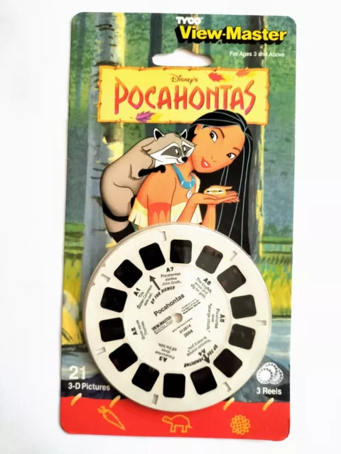 1995 Disney's POCAHONTAS View-Master 3-D TYCO 3 reels BP 3094 NEW Old Stock