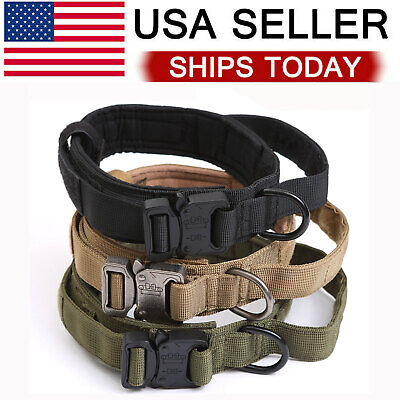 Heavy Duty Tactical Military Dog Training Collar with Metal Buckle For Dog 2022