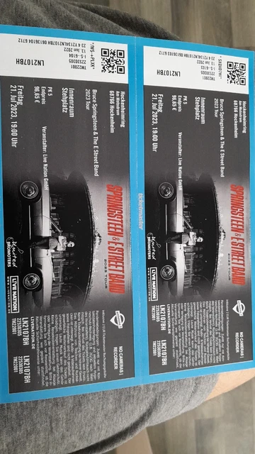 2 Stehplatztickets Bruce Springsteen Hockenheim Freitag, 21.07.2023