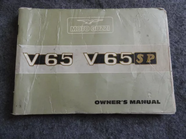 1982 1983  Moto Guzzi V65 V 65  Owners Manual