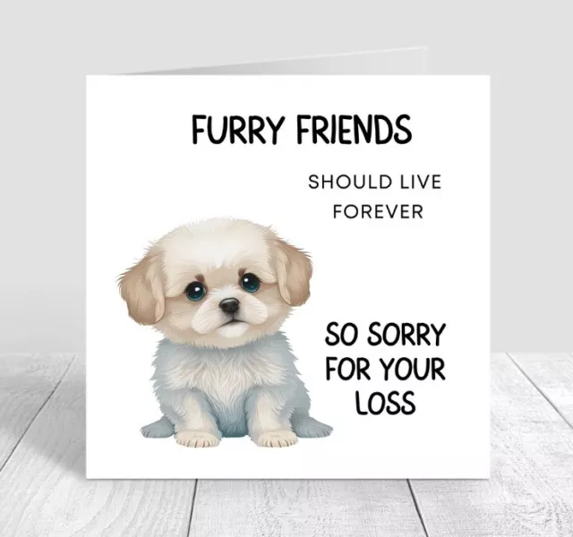 Personalised Pet bereavement card Dog sympathy card loss of your pet sorry 6x6