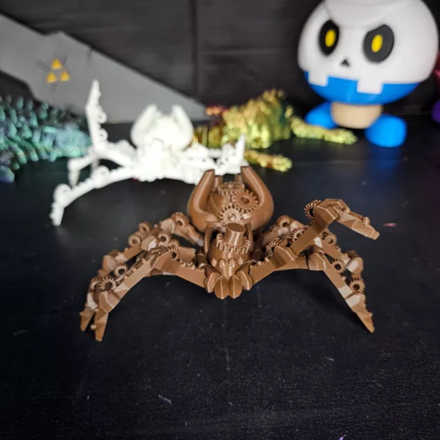 Mechanical Marvel: 3D Printed Fidget Steampunk Spider 2