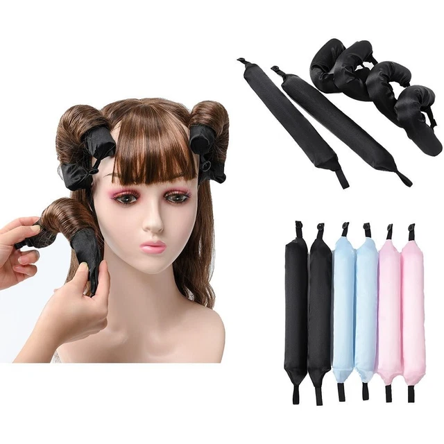 Curling Wand Lazy Curling Wand with Button Curling Barrel Foam Curling Magic