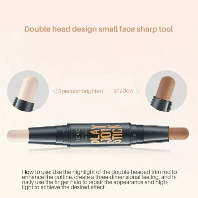 2 Natural Makeup Face Contour Eye Cream Foundation Pen Concealer Highlight Stick 3