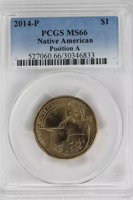 2014 P Sacagawea Native American Dollar PCGS MS 66 Position A