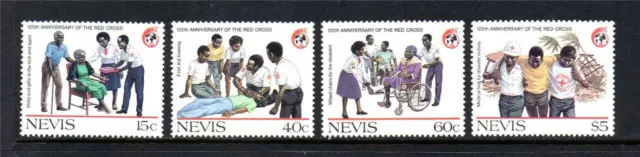 Nevis Mnh 1988 Sg498-501 125Th Anv Of International Red Cross Set Of 4