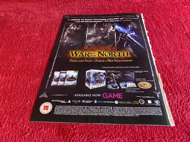 PADA3 POSTER 11X9 Lord Of The Rings War In The North PlayStation EUR 14 ...