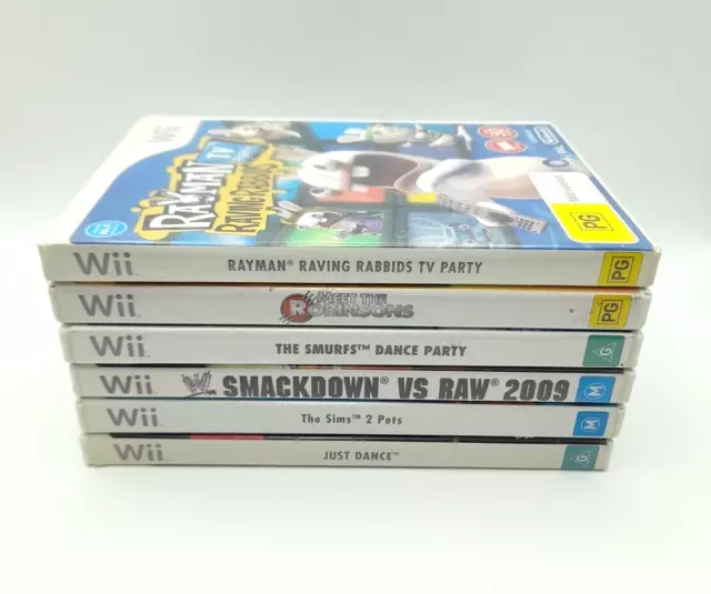 Nintendo Wii 6 Game Lot Bundle - PAL Tested Working + Free Postage